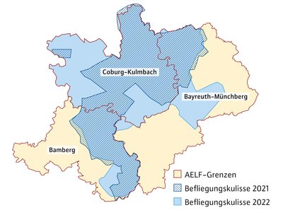 Karte des Frankenwaldes
