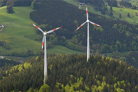 Windenergieanlagen in Schweizer Wäldern