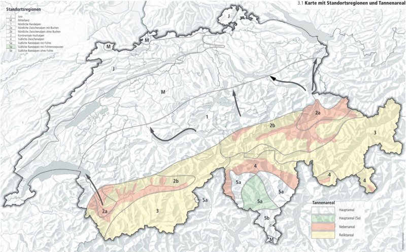 Karte Standortsregionen Schweiz
